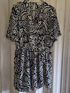 Emma & Michele Navy and White Floral Romper